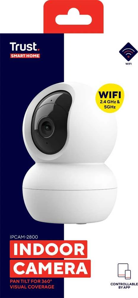 „Trust IPCAM-2800“ – išmanioji PT kamera patalpoms (balta)