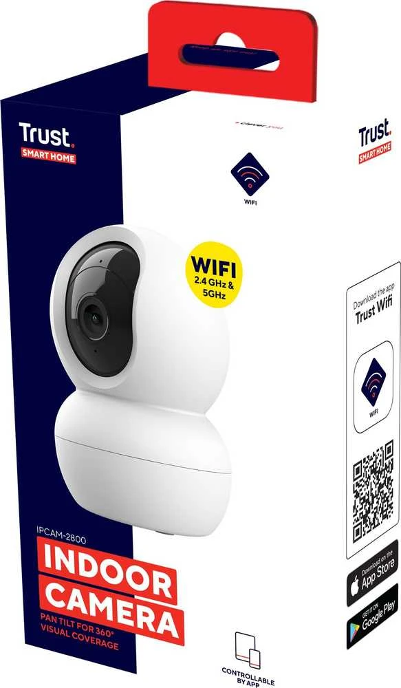 „Trust IPCAM-2800“ – išmanioji PT kamera patalpoms (balta)