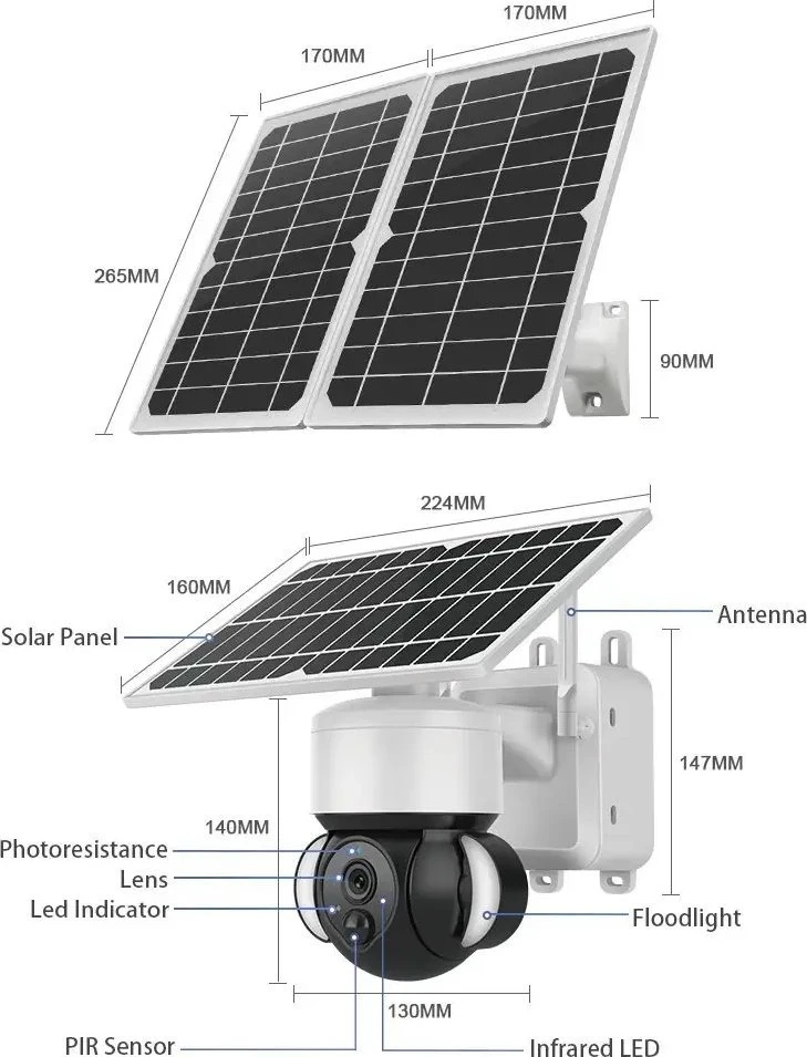 Viking Solar lauko HD kamera HDs02 4G, balta