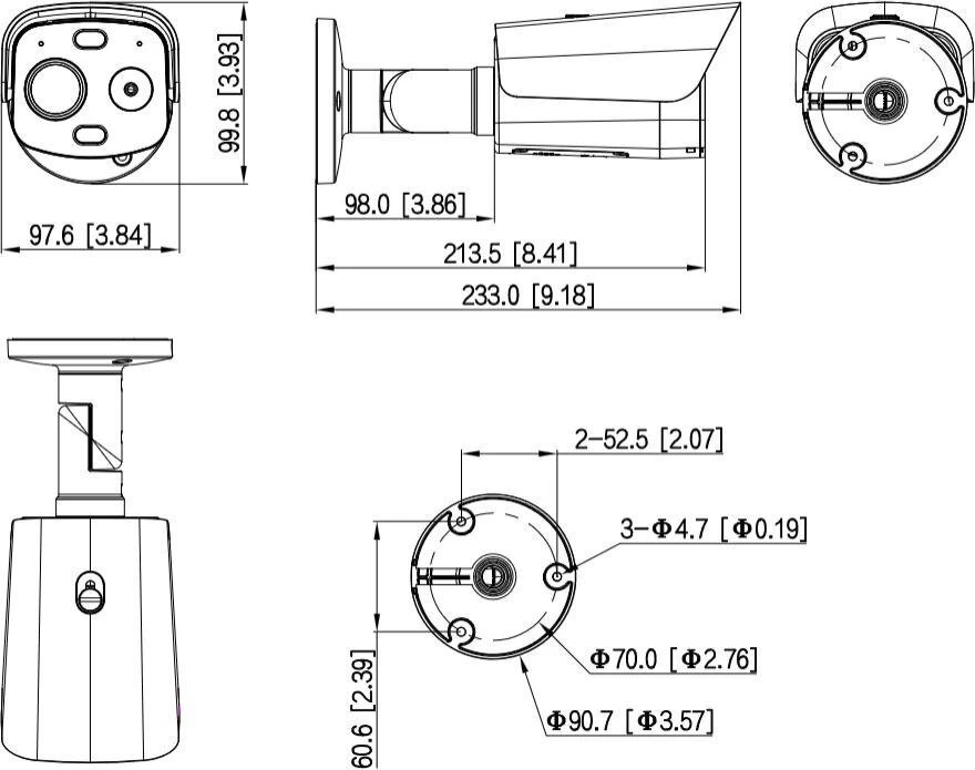Zhejiang IP kamera Dahua TPC-BF1241-LB3F4-DW-S8-V1