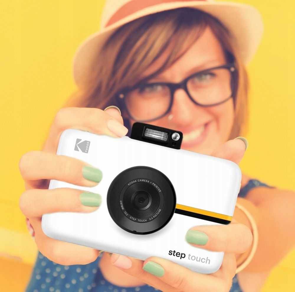 KODAK STEP TOUCH + Įdėklų pakuotė 20 nuotraukų - balta