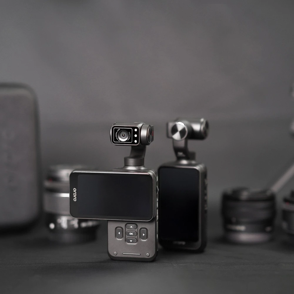 Ordro Pocket M5 3-Axis Gimbal Camera, 5K, for Vlogging and YouTube – juodos spalvos