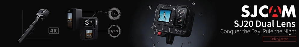 SJCAM SJ20 sports camera + auto-charge holder Juodas