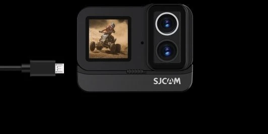 SJCAM SJ20 sports camera + auto-charge holder Juodas