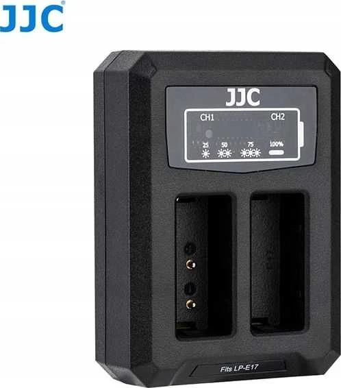 JJC Dviejų kanalų dvigubas USB įkroviklis, skirtas „Canon LP-e17“