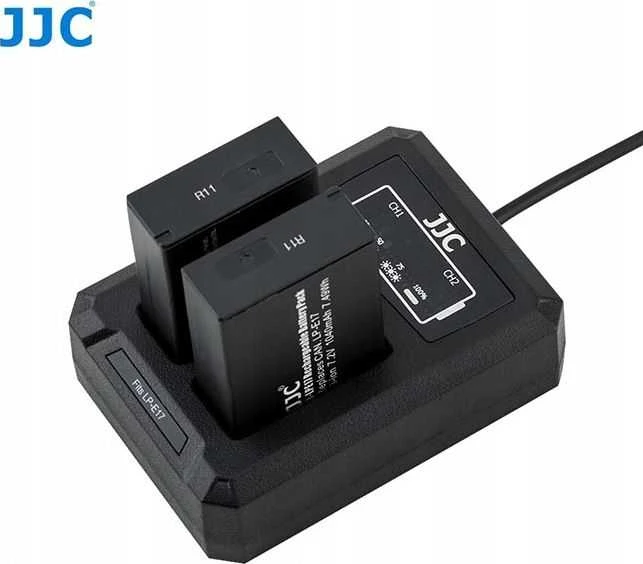 JJC Dviejų kanalų dvigubas USB įkroviklis, skirtas „Canon LP-e17“