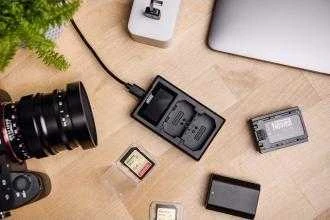 Newell FDL-USB-C dviejų kanalų įkroviklis, skirtas LP-E6