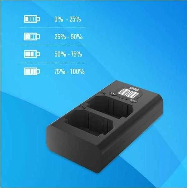 Newell DL-USB-C dviejų kanalų įkroviklis DMW-BLK22 akumuliatoriui