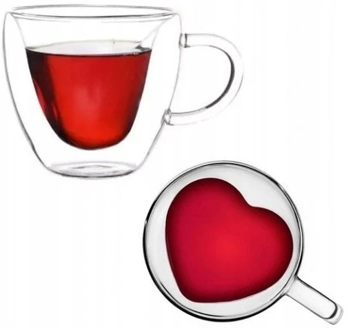2 dvigubų sienelių stiklo puodelių rinkinys 250 ml, 9010, Kamille