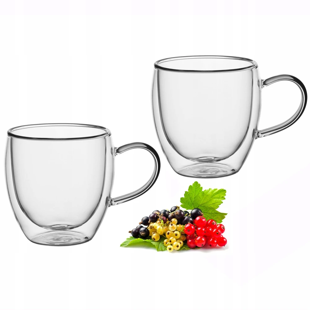 2 dvigubų sienelių stiklo puodelių rinkinys 250 ml, 9010, Kamille