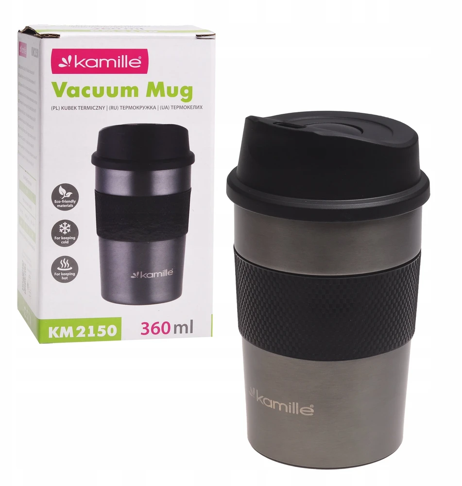 Termosinis puodelis 360 ml (tamsiai pilkas), 2150, KAMILLE