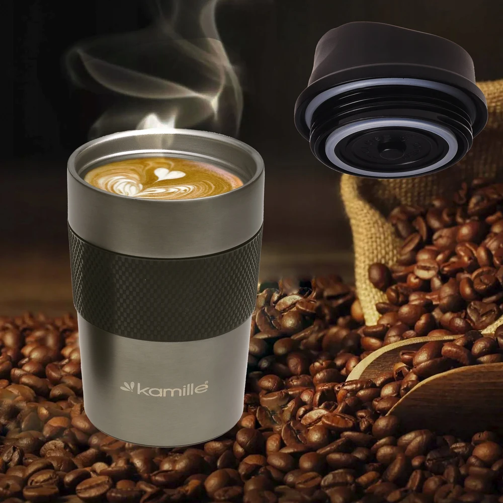 Termosinis puodelis 360 ml (tamsiai pilkas), 2150, KAMILLE