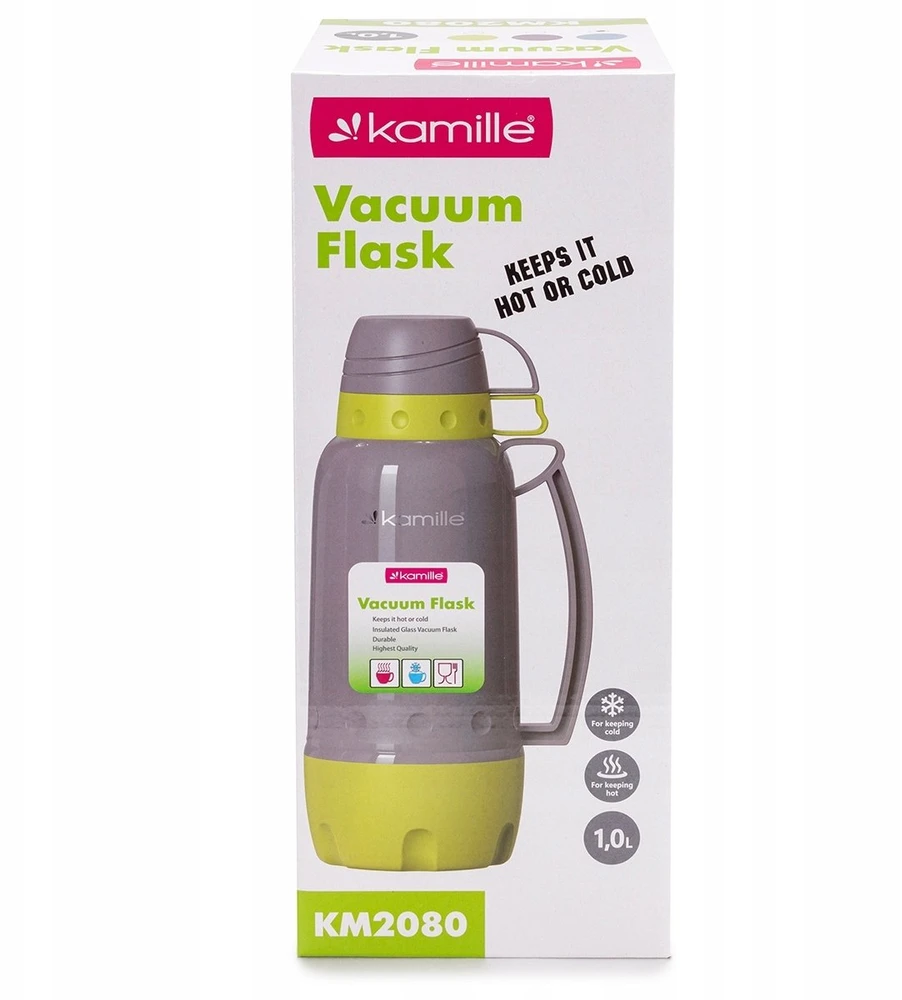 Termosas su stikliniu įdėklu 1,0 l, 2080, KAMILLE