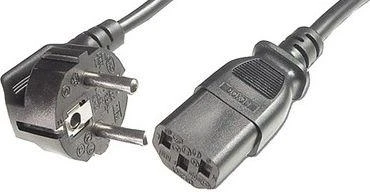 S-Conn Schuko maitinimo laidas kampinis - C13, 1,8 m, juodas