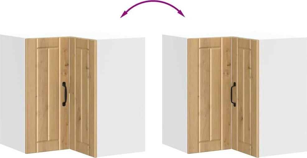 virtuvės sieninė kampinė spintelė "Lucca" Artisan Oak