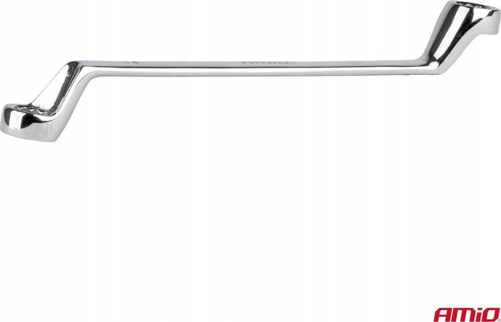 Žiedinių raktų rinkinys, lenkti 6–32 mm, 12 vnt., AMIO-04197
