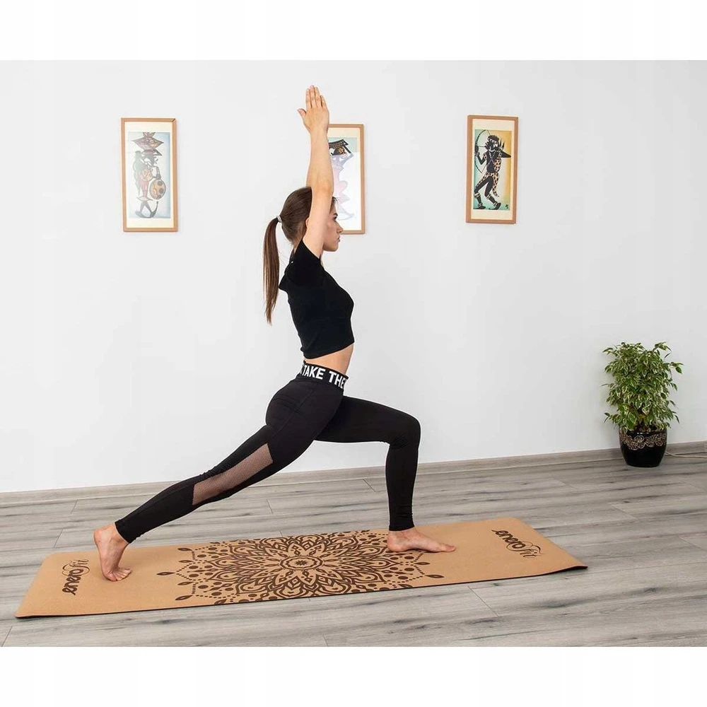 Korkinė jogos kilimėlis Enero Fit 183x61x0,4 cm