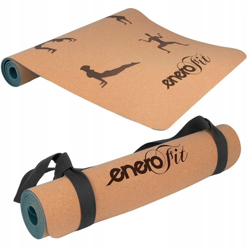 Korkinė jogos kilimėlis Enero Fit 183x61x0,4 cm