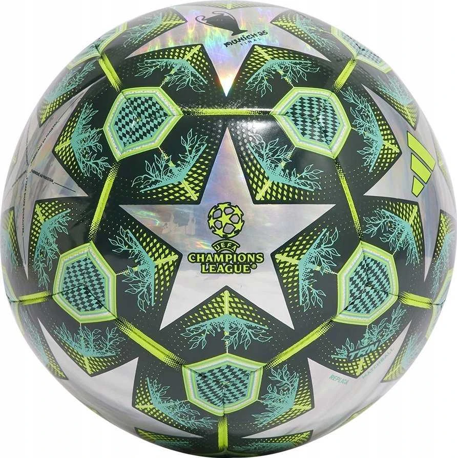 Futbolo kamuolys adidas UCL Training 24/25 Knockout Stages Foil zielono-sidabrinė JH1280 (5)