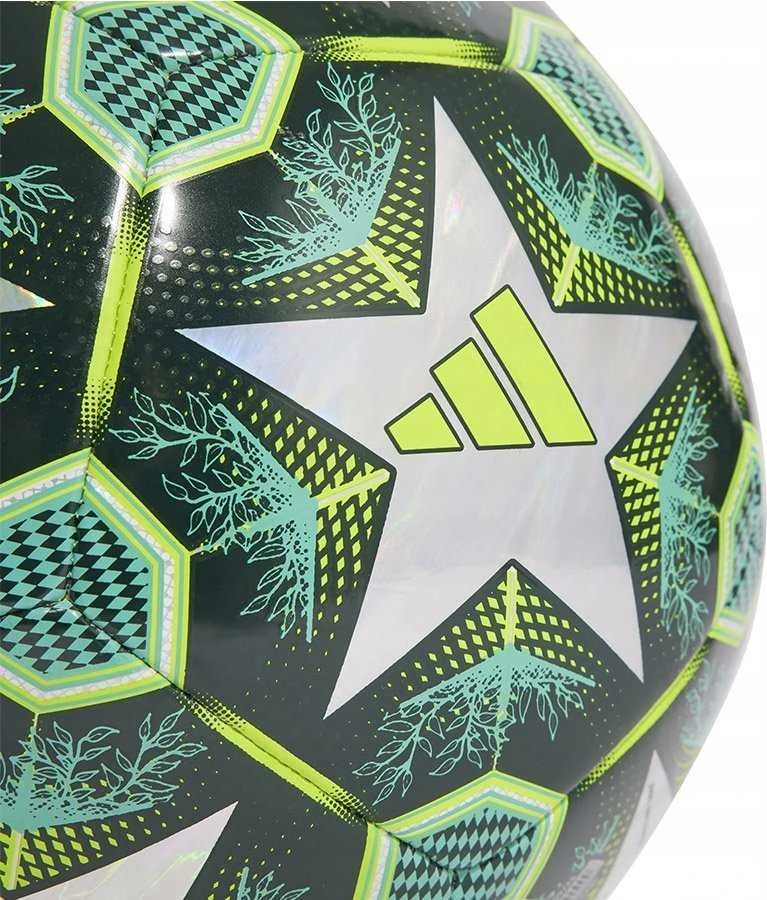 Futbolo kamuolys adidas UCL Training 24/25 Knockout Stages Foil zielono-sidabrinė JH1280 (5)