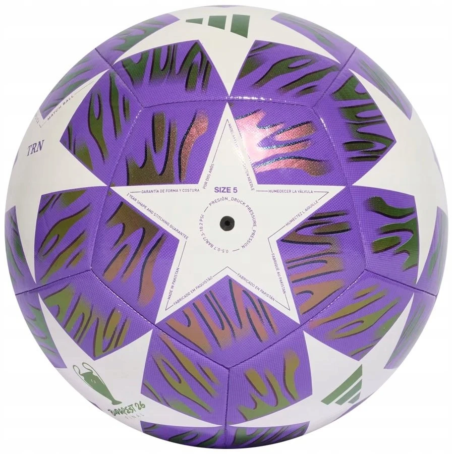 Futbolo kamuolys adidas UCL 25/26 Final Training violetinė-balta JX9089 (5)