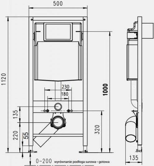 KAN-therm JOMOTech WC PLIENAS H=1120 SWITCH Baltas