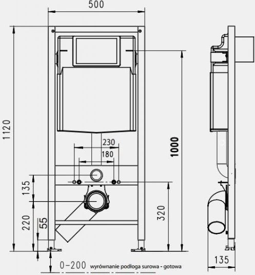 KAN-therm JOMOTech WC RINKINYS H=1120 IŠSKIRTINĖS 2.0 MATINĖ JUODA