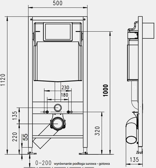 KAN-therm JOMOTech WC STEEL H=1120+ATRAMA