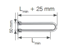 KAN-therm žalvarinė alkūnė Push 14x2 su variniu vamzdžiu 15mm su laikikliu, kombinuota 9014.460