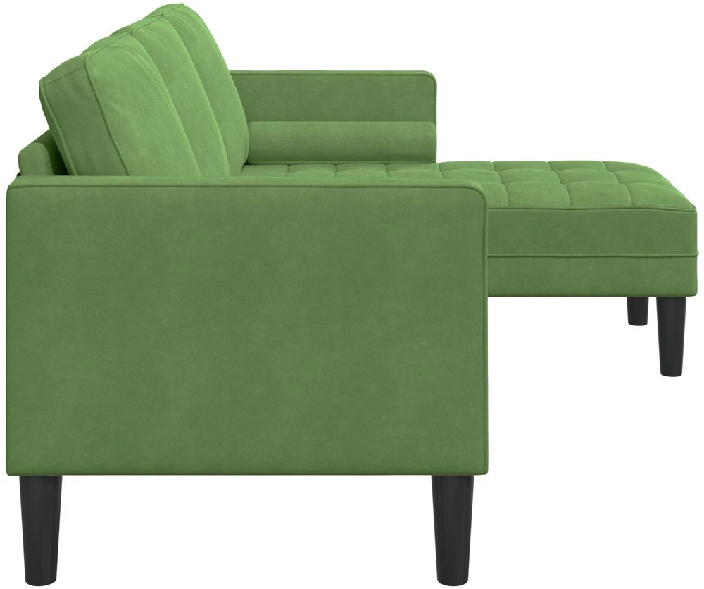 Sofa Sofos komplektas su pagalve Šviesiai žalia Poliesteris