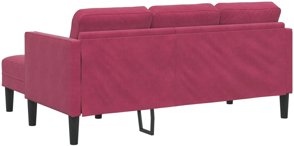 Sofa Sofos komplektas su pagalve Vyno raudona Poliesteris