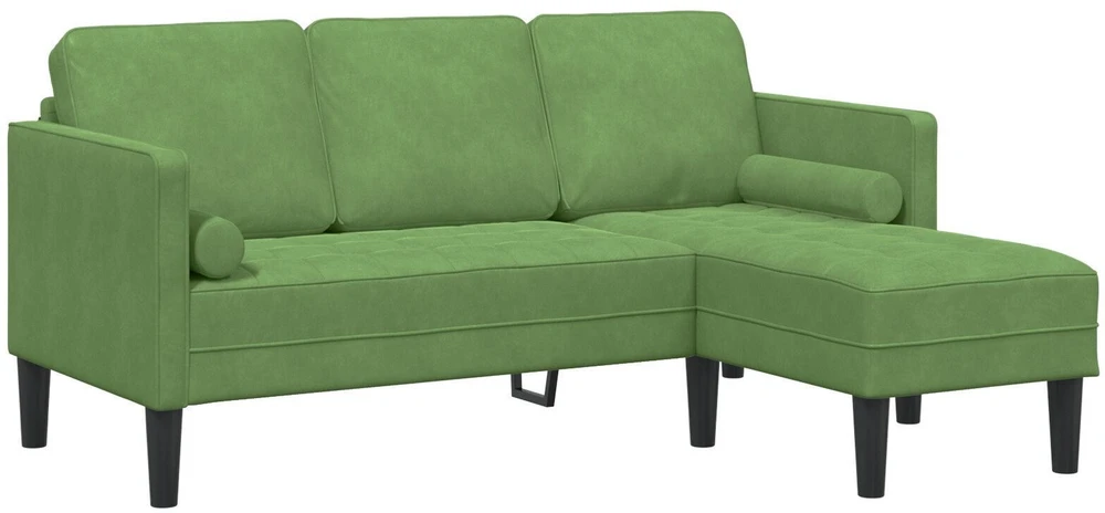 Sofa Sofos komplektas su pagalve Šviesiai žalia Poliesteris