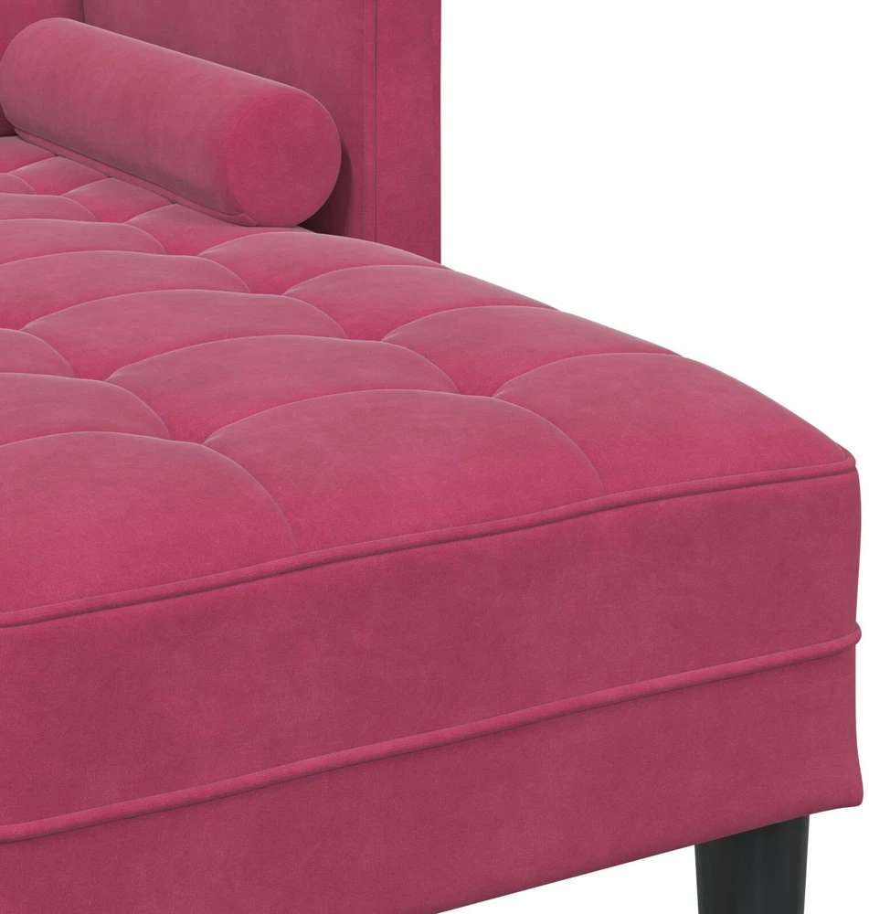 Sofa Sofos komplektas su pagalve Vyno raudona Poliesteris