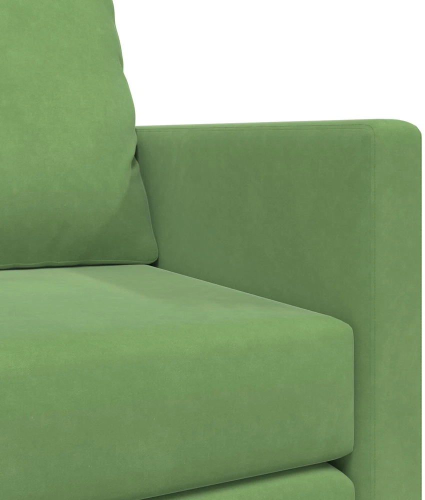 Sofa lova Šviesiai žalia 204 x 122 x 60 cm Aksomas