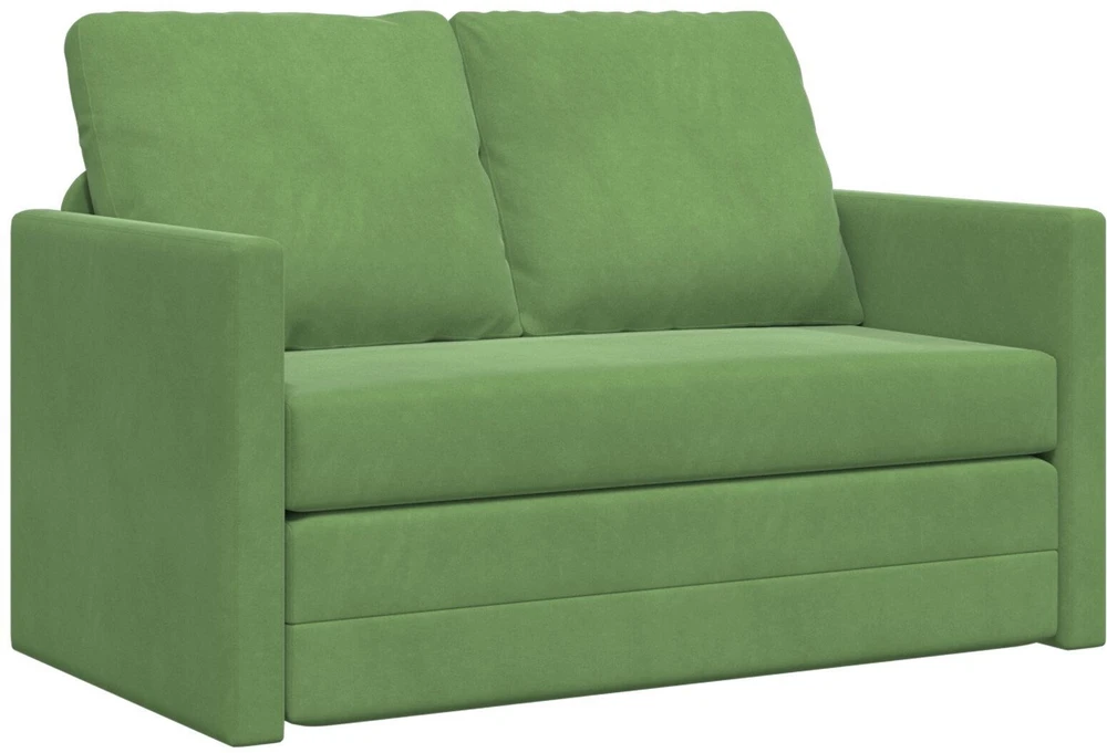 Sofa lova Šviesiai žalia 204 x 122 x 60 cm Aksomas