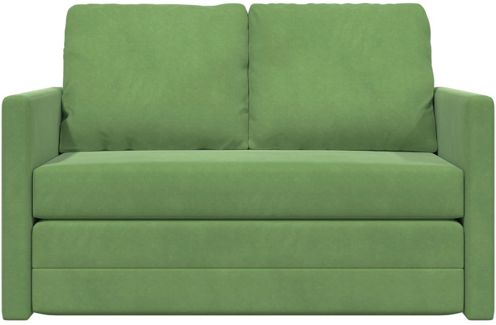 Sofa lova Šviesiai žalia 204 x 122 x 60 cm Aksomas