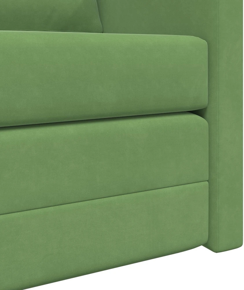 Sofa lova Šviesiai žalia 204 x 122 x 60 cm Aksomas