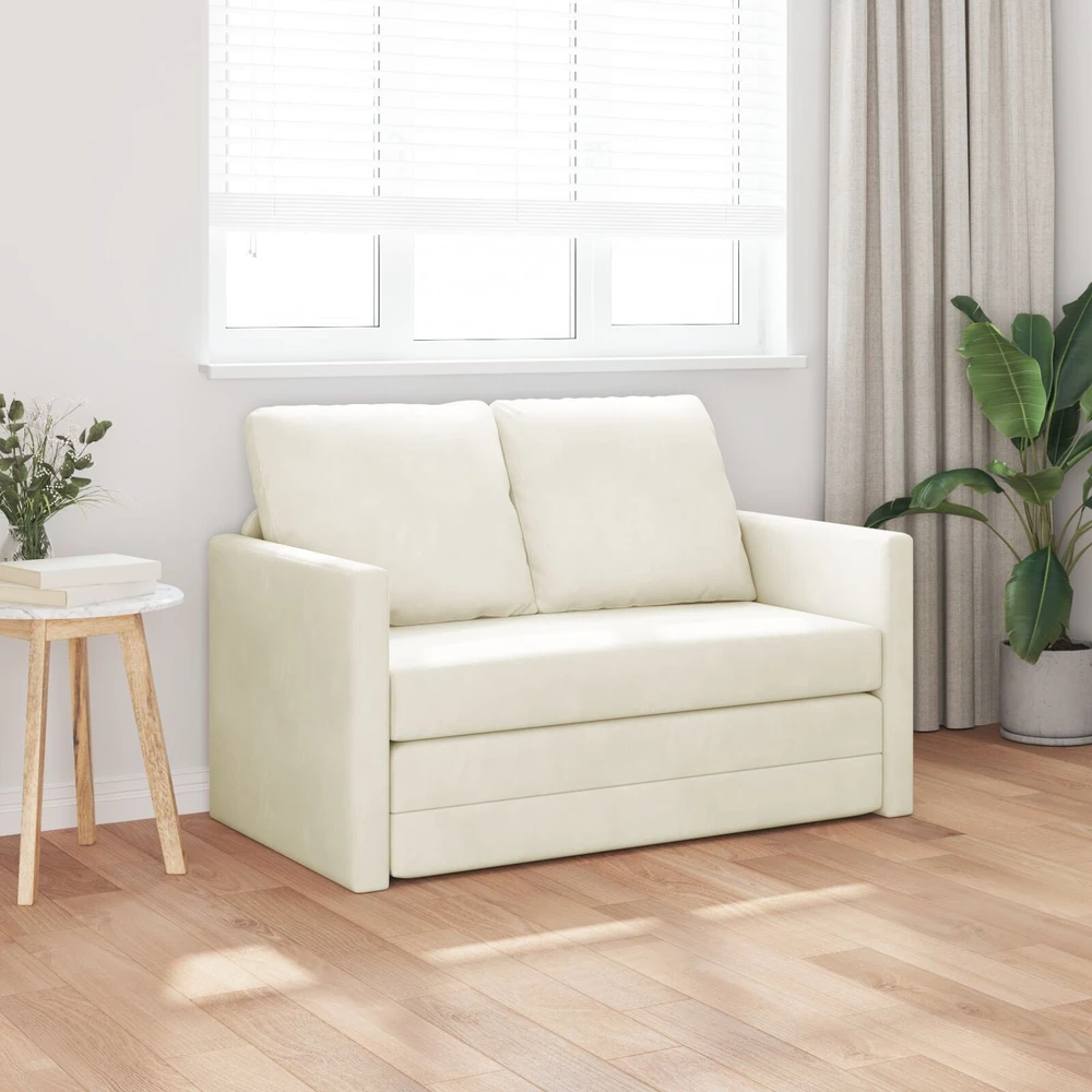 Sofa lova Kreminė 204 x 122 x 60 cm Aksomas