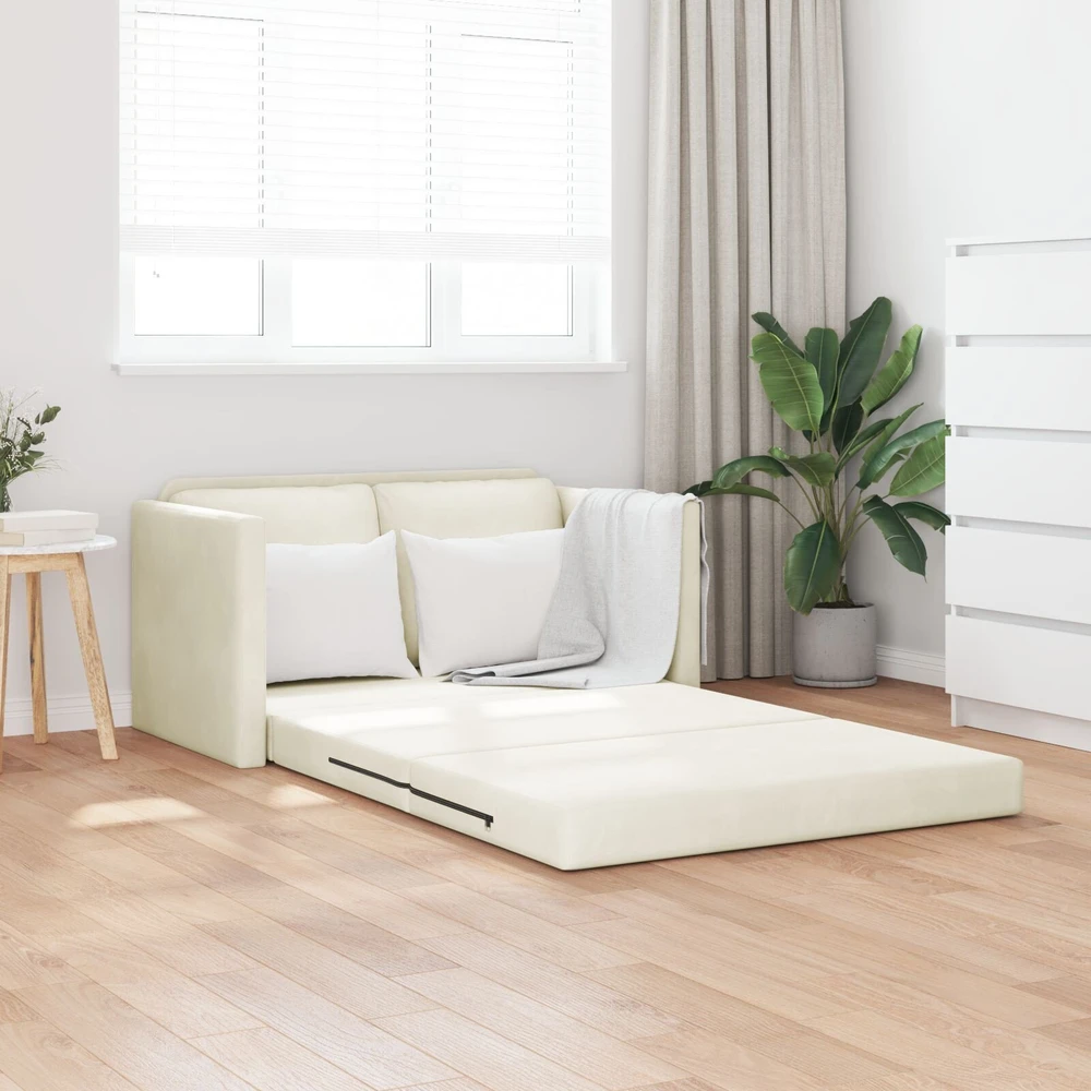 Sofa lova Kreminė 204 x 122 x 60 cm Aksomas
