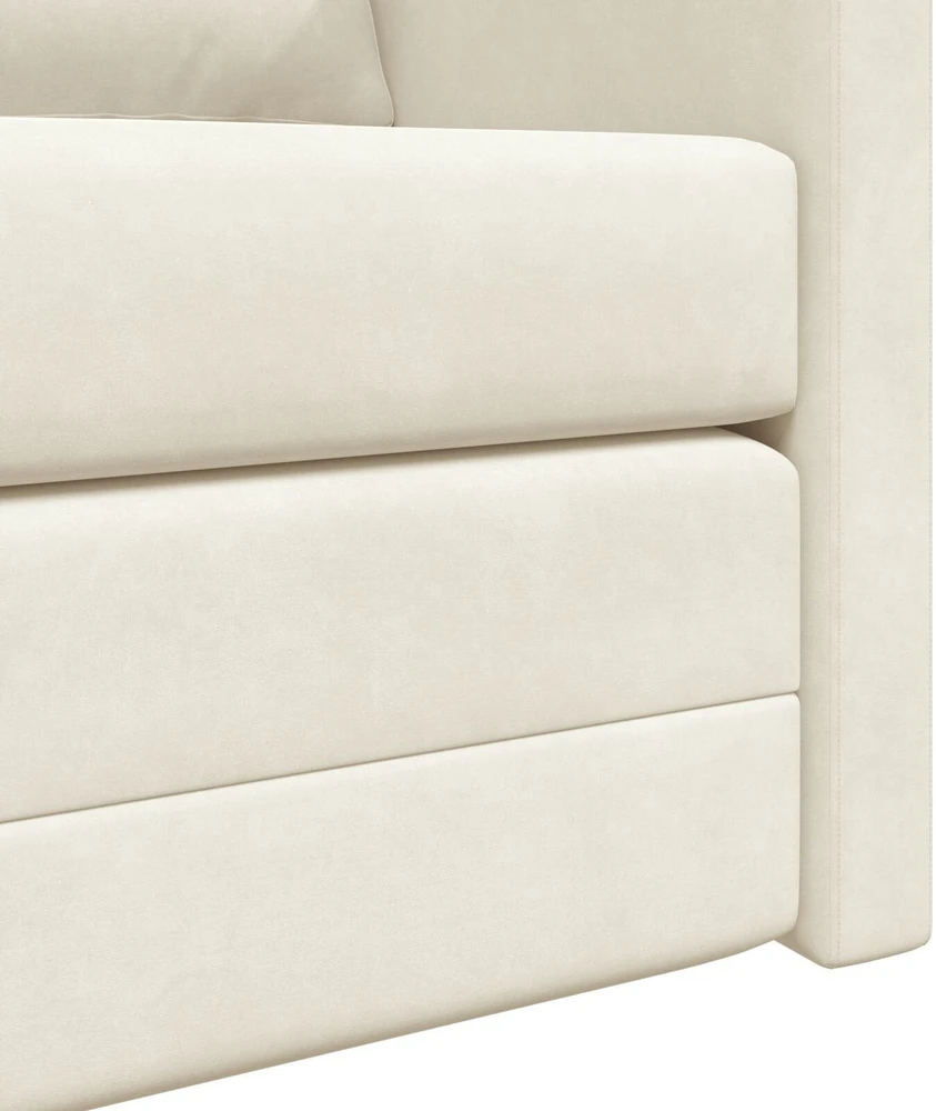 Sofa lova Kreminė 204 x 122 x 60 cm Aksomas