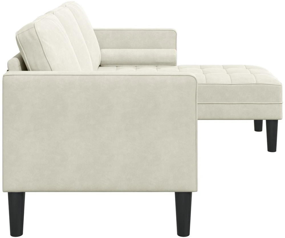 Sofa Sofos komplektas su pagalve Kreminė Poliesteris