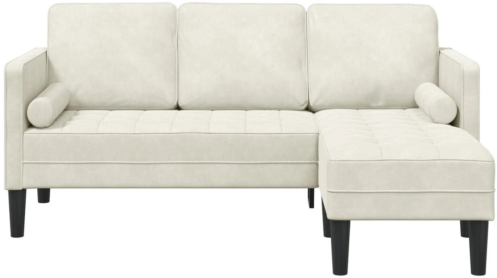 Sofa Sofos komplektas su pagalve Kreminė Poliesteris