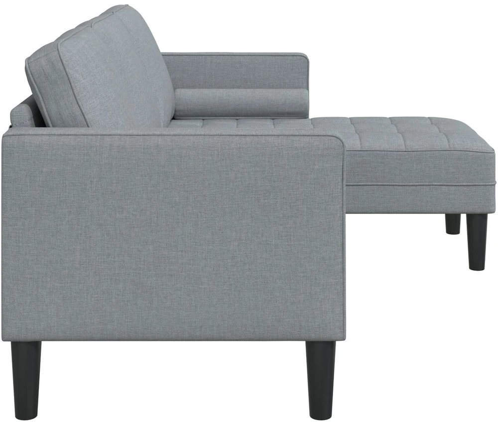 Sofa Sofos komplektas su pagalve Šviesiai pilka Poliesteris