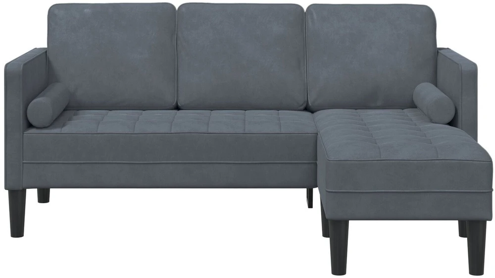 Sofa Sofos komplektas 2 vnt. Tamsiai pilka Poliesteris