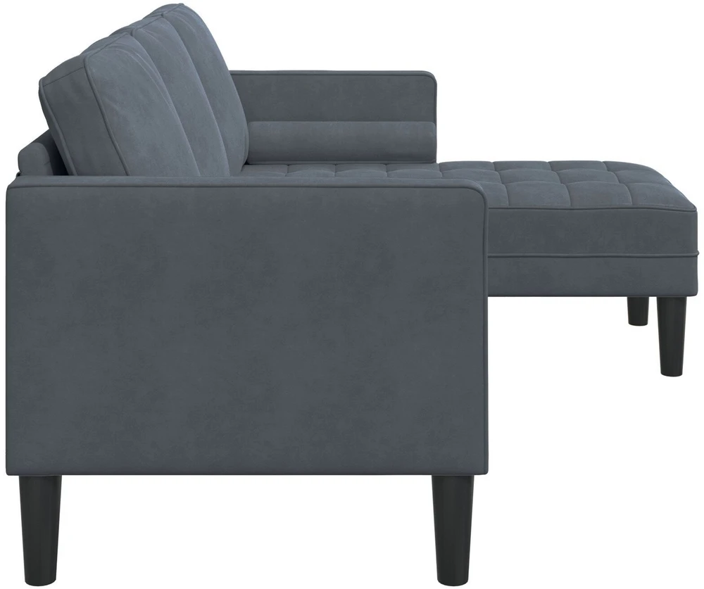 Sofa Sofos komplektas 2 vnt. Tamsiai pilka Poliesteris