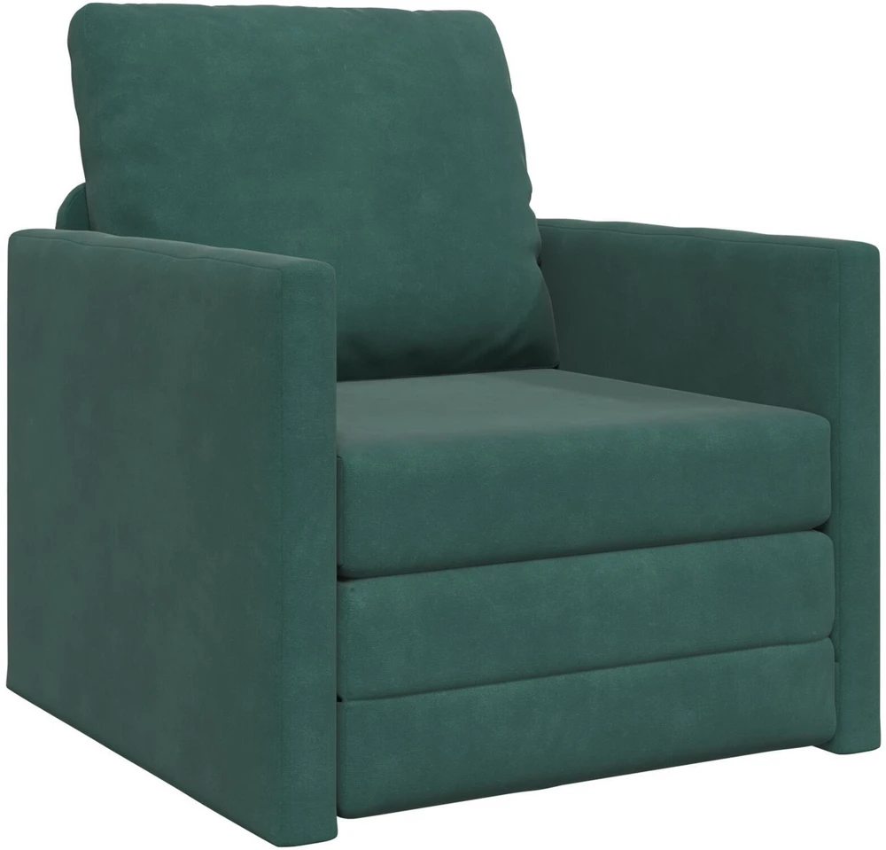 Sofa lova Tamsiai žalia 74 x 77 x 81 cm Aksomas