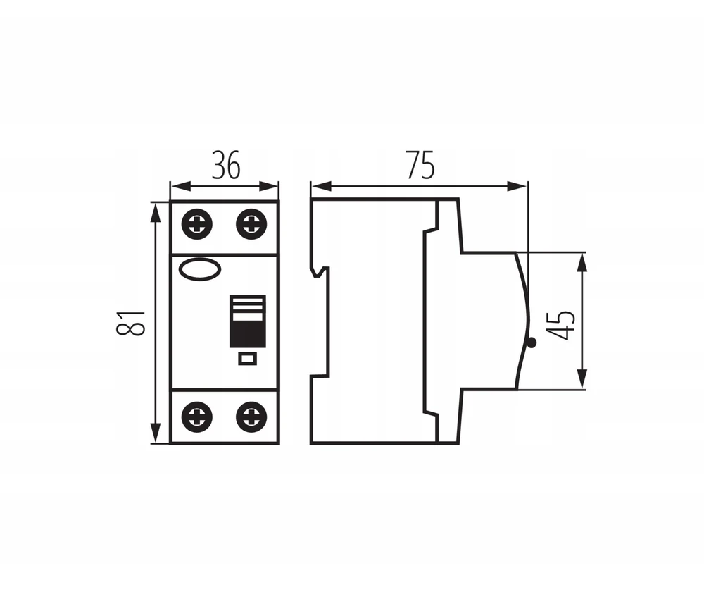 Kanlux Skiriamosios grandinės jungiklis 2P 40A 0,03A tipas AC KRD10-2/40/30-AC VDE 38729
