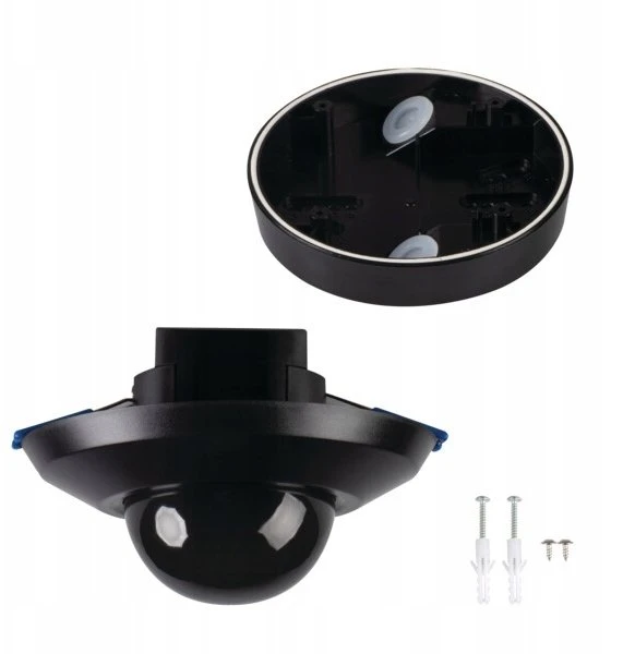 Kanlux Judesio jutiklis 3XPIR SENTO-O-WT-B/B 2000VA Ø11 max 17m 360° IP44/20 II kl. lubinis/pakabinamas juodas 26822