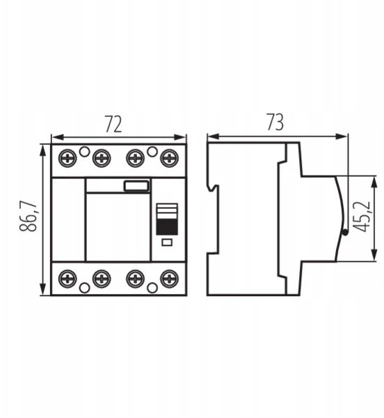 Kanlux Diferencinis automatinis jungiklis 4P 40A 0,03A B tipo KRD10-4/40/30-B VDE 38540