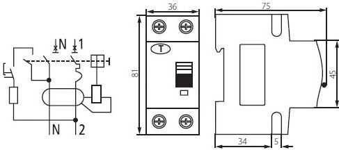 „Kanlux“ liekamasis grandinės pertraukiklis 2P B 16A 0,03A tipo AC KRO6-2/B16/30 (23210)